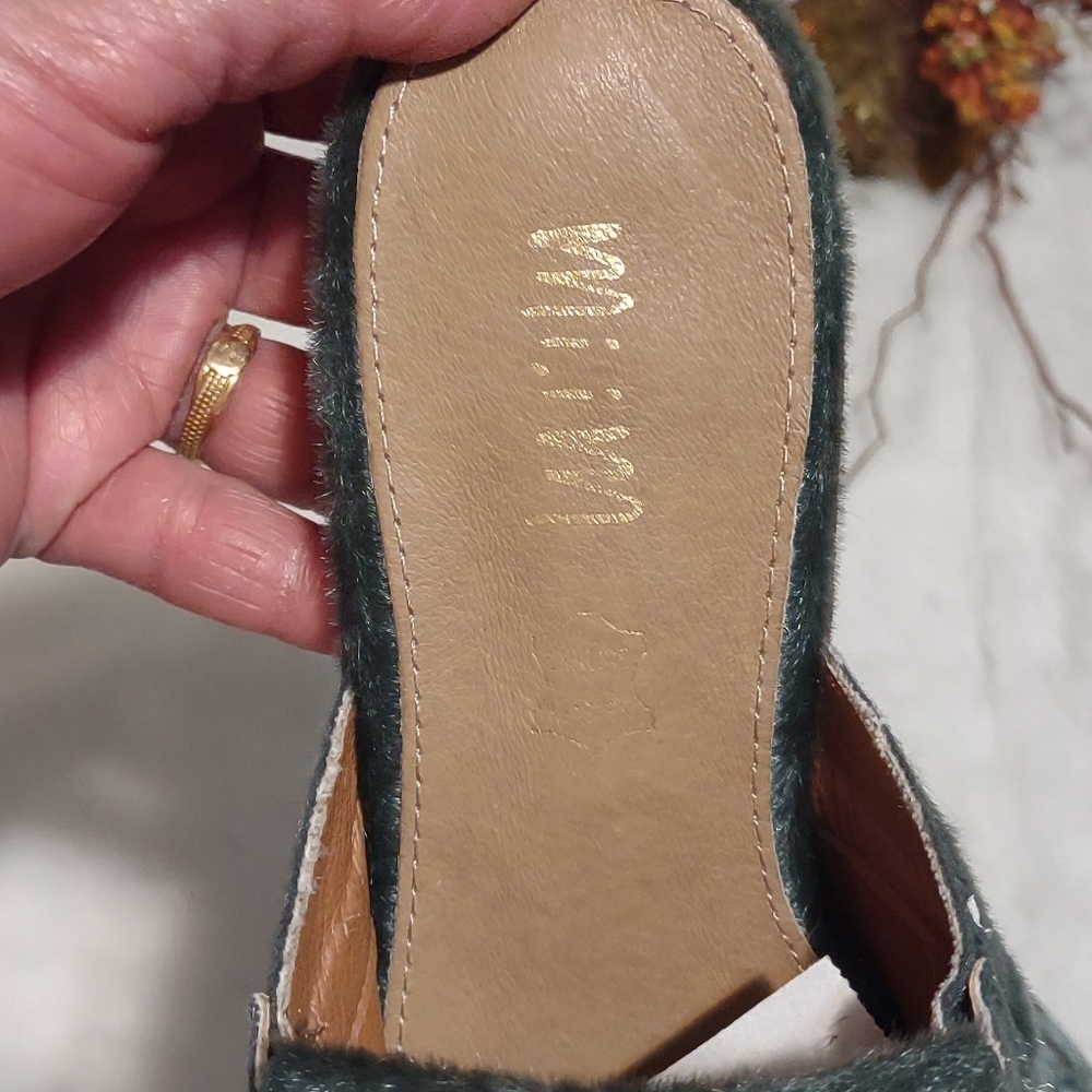Women's Gray Fur Slip-On Loafers - Picture 8 of 8
